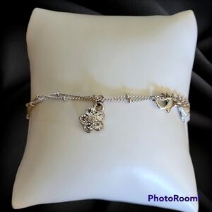 3/$30 PREMIER DESIGNS Daisy Flower Charm Chain Anklet